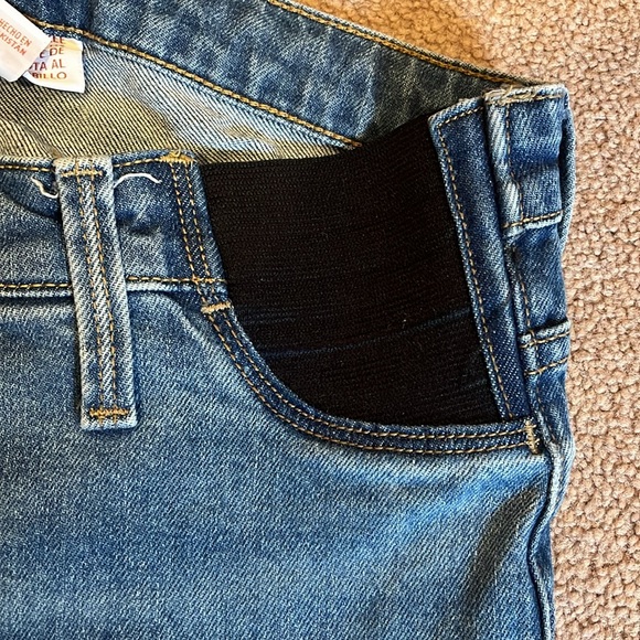 Isabel maternity, ankle length, straight leg, raw hem maternity jeans - Picture 2 of 5